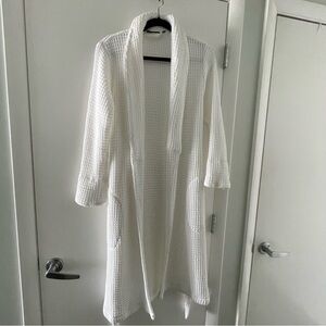 Brooklinen White Waffle Knit Robe